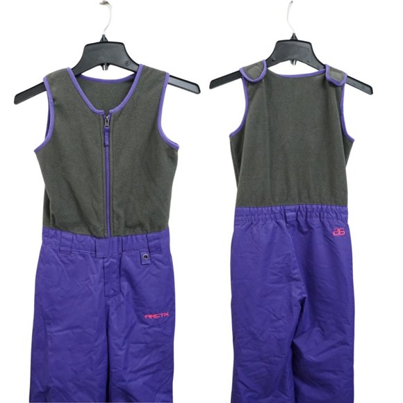 Zipper Bib Style Girls Snow Pants with Velcro for Easy Adjustment, Size 10 - Picture 4 of 5